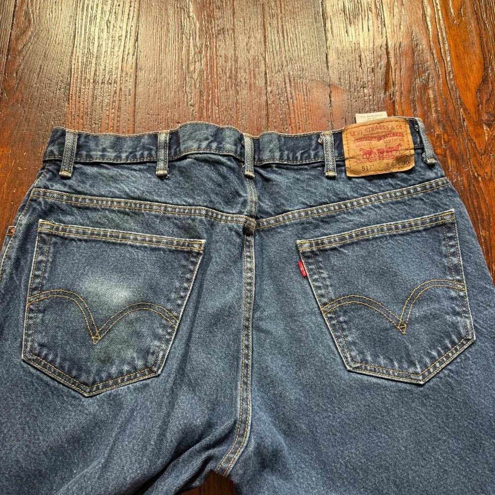 Vintage‎ Levis 517 Jeans Mens 40x30 Blue Dark Wash Bootcut Y2K Cowboy Western